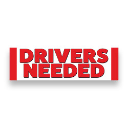 Drivers Needed Vinyl Banner 10 Feet Wide by 3 Feet Tall