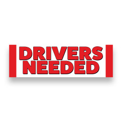 Drivers Needed Vinyl Banner 8 Feet Wide by 2.5 Feet Tall
