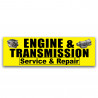 Engine and Transmission Service & Repair Vinyl Banner 8 Feet Wide by 2.5 Feet Tall