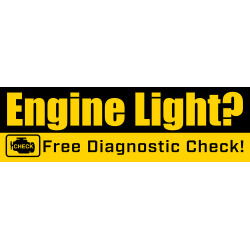 Engine Light Free Diagnostic Vinyl Banner 10 Feet Wide by 3 Feet Tall