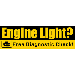 Engine Light Free Diagnostic Vinyl Banner 8 Feet Wide by 2.5 Feet Tall