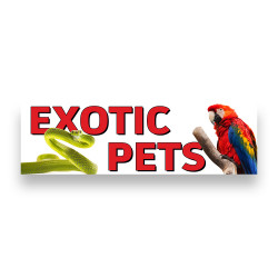 Exotic Pets Vinyl Banner 10 Feet Wide by 3 Feet Tall