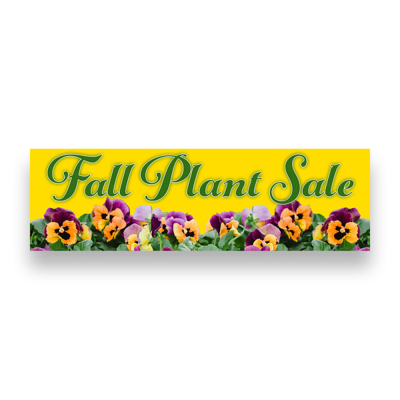 Fall Plant Sale Vinyl Banner 10 Feet Wide by 3 Feet Tall