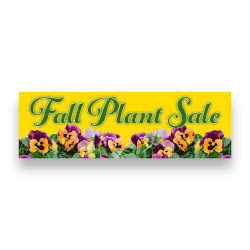 Fall Plant Sale Vinyl Banner 8 Feet Wide by 2.5 Feet Tall