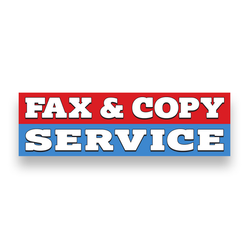 FAX & Copy Service Vinyl Banner 10 Feet Wide by 3 Feet Tall