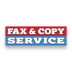 FAX & Copy Service Vinyl Banner 8 Feet Wide by 2.5 Feet Tall