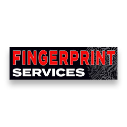 Fingerprint Services Vinyl Banner 10 Feet Wide by 3 Feet Tall