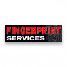 Fingerprint Services Vinyl Banner 10 Feet Wide by 3 Feet Tall