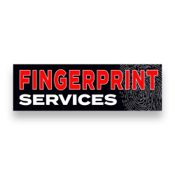 Fingerprint Services Vinyl Banner 8 Feet Wide by 2.5 Feet Tall