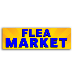 Flea Market Vinyl Banner 8 Feet Wide by 2.5 Feet Tall