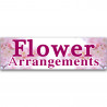 Flower Arrangements Vinyl Banner 10 Feet Wide by 3 Feet Tall