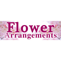 Flower Arrangements Vinyl Banner 8 Feet Wide by 2.5 Feet Tall